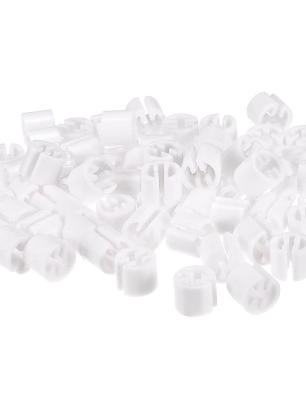 Clothes Hanger Markers Blank Tags Fit 3.5mm Rod for Garment Color Coding White,
